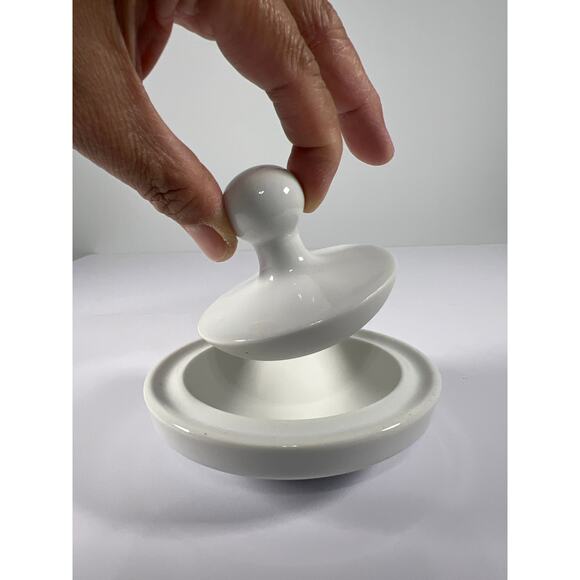 Flying Saucer Porcelain Mortar and Pestle, Small 3” tall x 4” width - Picture 8 of 8